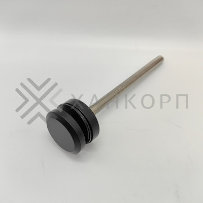 Стеклодержатель FKK-41, 10х10 мм Ø50 мм М10 для стекла, нержавейка/черный