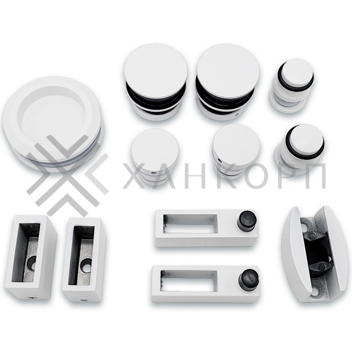 Раздвижная система Альфа FDS-1, нержавейка/белый