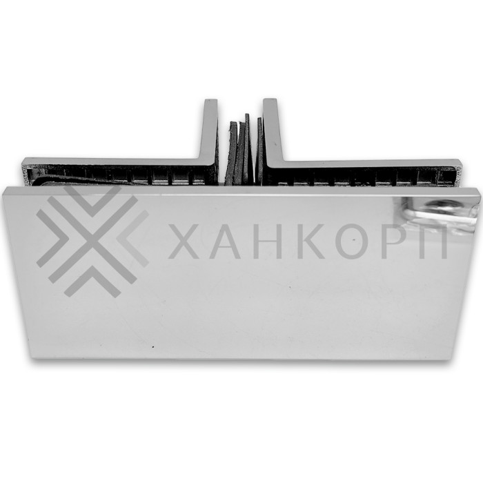 Коннектор Альфа α FDK-19 Т-образный для стекла, нержавейка/полированный