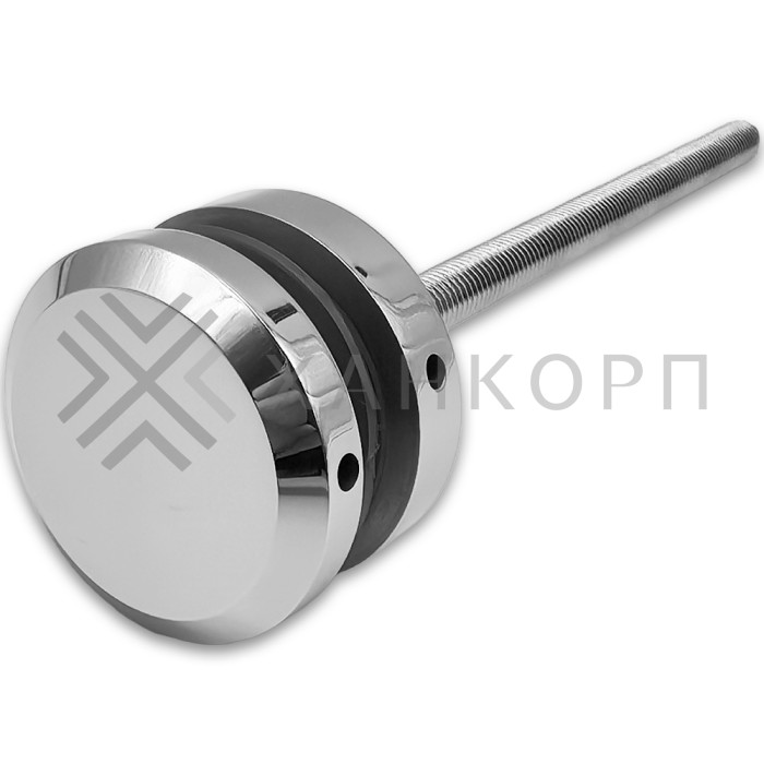 Стеклодержатель FKK-41, 10х10 мм Ø50 мм М10 для стекла, нержавейка/полированный
