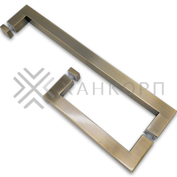 Ручка скоба FDR-72, 25x25x200x400х1.0 мм, нержавейка/бронза