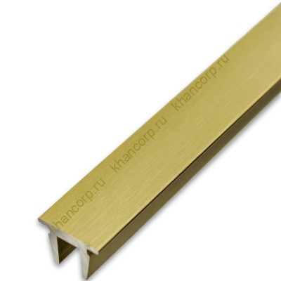 Верхняя заглушка FDPA-500.3 для п-образного профиля 19х13х2 мм, 3 м, алюминий/брашированное золото