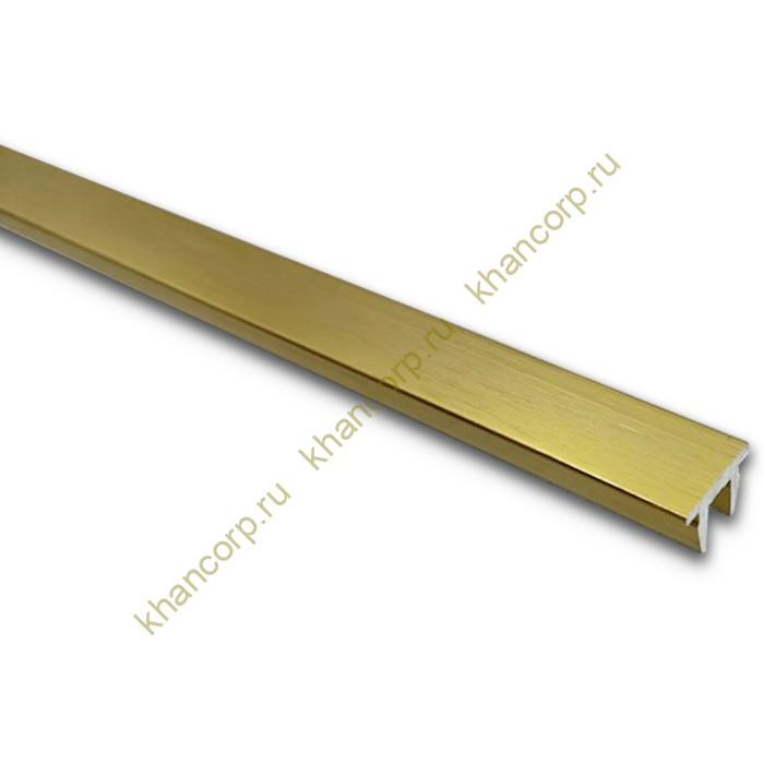 Верхняя заглушка FDPA-500.3 для п-образного профиля 19х13х2 мм, 3 м, алюминий/брашированное золото