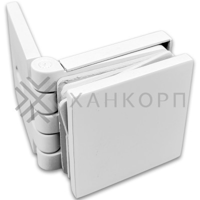Коннектор Пегас FDK-100 стена-стекло 0°-180°, латунь/белый