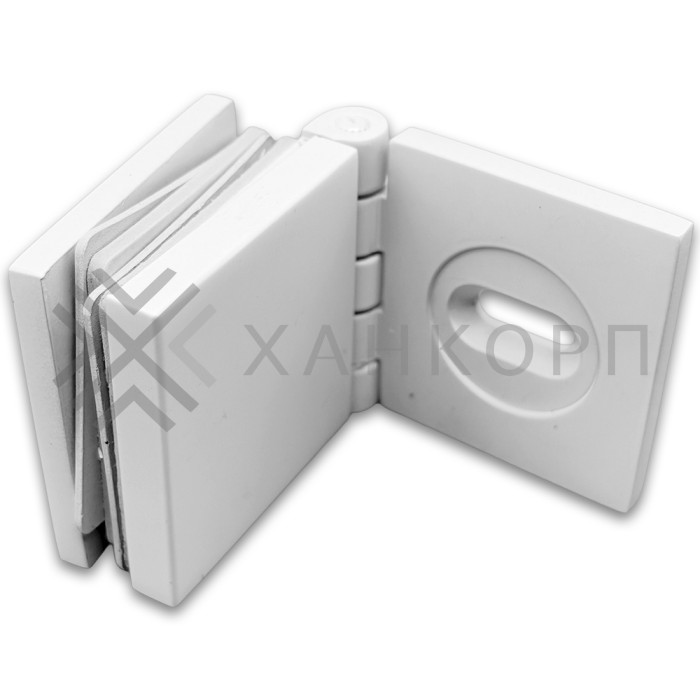 Коннектор Пегас FDK-100 стена-стекло 0°-180°, латунь/белый