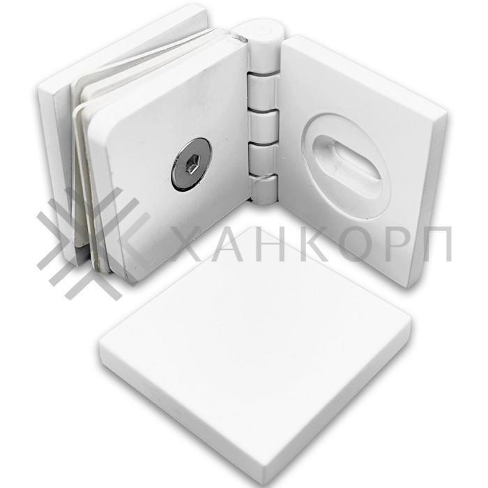 Коннектор Пегас FDK-100 стена-стекло 0°-180°, латунь/белый