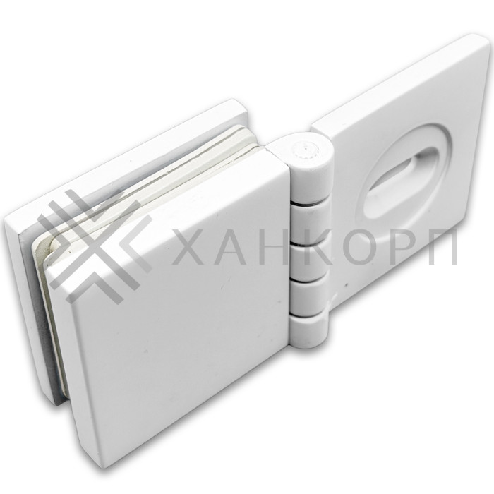 Коннектор Пегас FDK-100 стена-стекло 0°-180°, латунь/белый