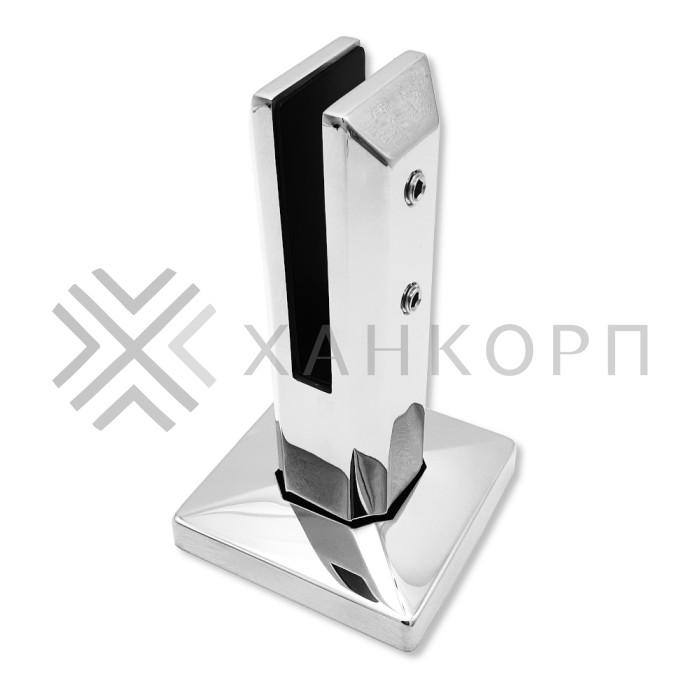 Стойка FOS-01 для стекла напольная 95х180 мм без сверления, дюплекс/полированный