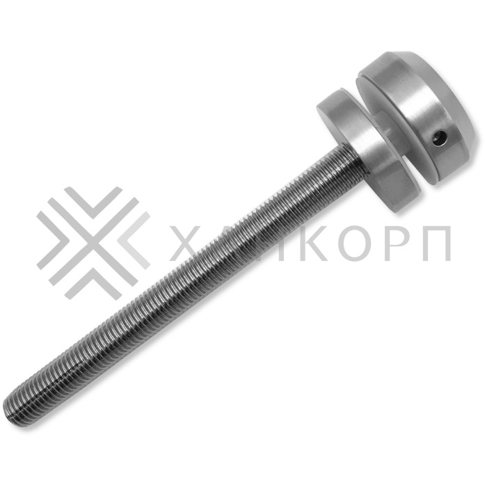 Стеклодержатель FKK-41, 10х10 мм Ø50 мм М10 для стекла, нержавейка/матовый