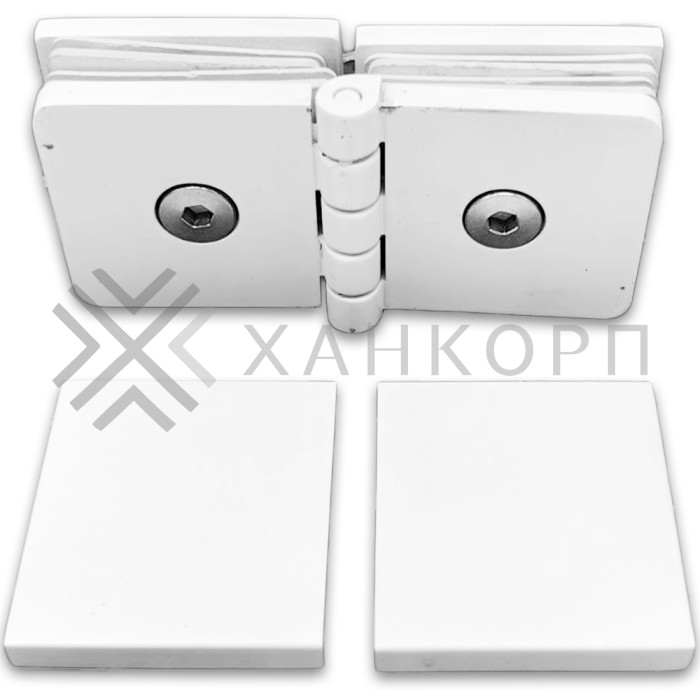 Коннектор Пегас FDK-101 стекло-стекло 0°-180° латунь/белый