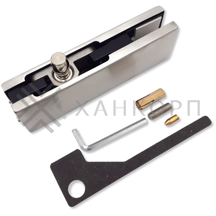 Фитинг на фрамугу, FKF-27 с осью и анкером, нержавейка/матовый