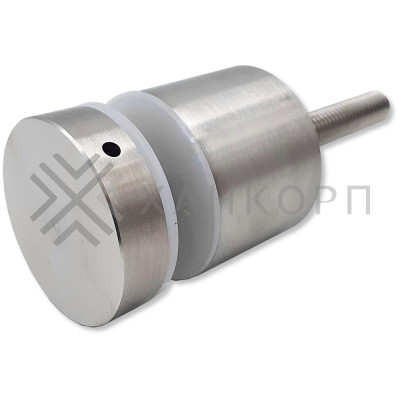 Стеклодержатель FKK-42, 10х30 мм Ø40 мм М10x1.5 для стекла, нержавейка/матовый