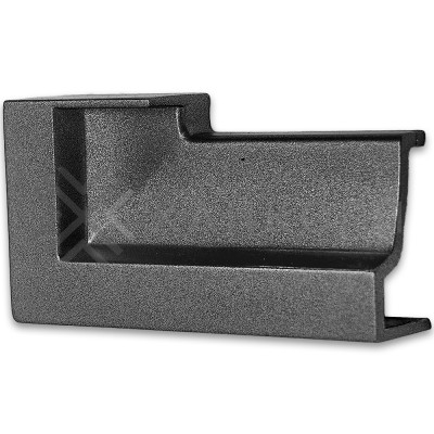 Заглушка FDPA-430L ЛЕВАЯ торцевая для порога FDPA-43.15, ПВХ/оружейная сталь