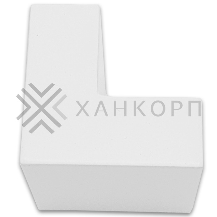 Соединитель FDC-32 трубы 30х10 угловой 90° вертикальный, нержавейка/белый