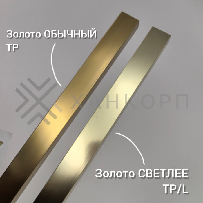 Верхняя заглушка FDPA-500.1 для п-образного профиля 19х13х2 мм, 1 м ,алюминий/золото