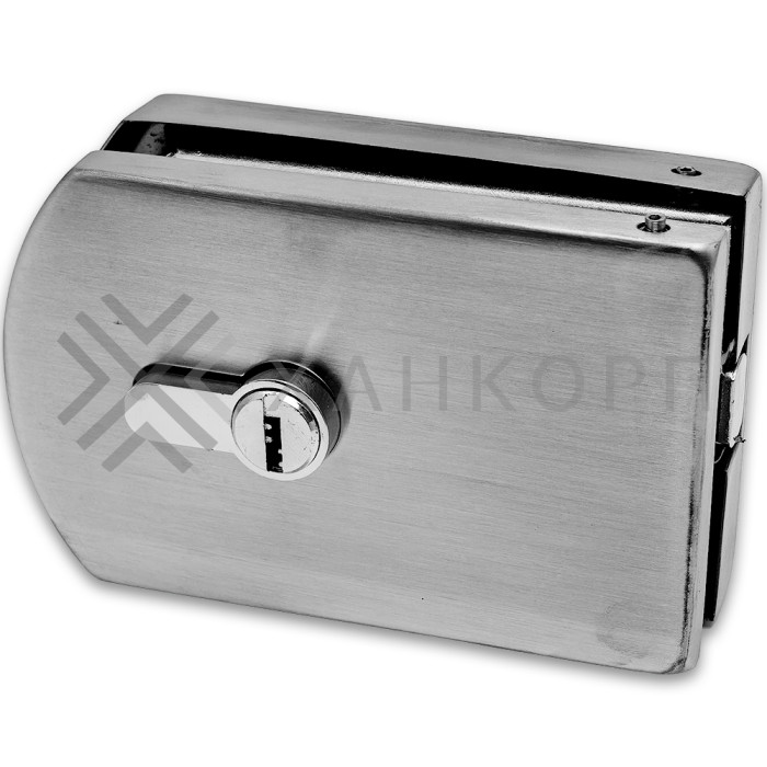 Замок FKZ-33 с ответной частью на стену ключ/ключ, нержавейка/матовый