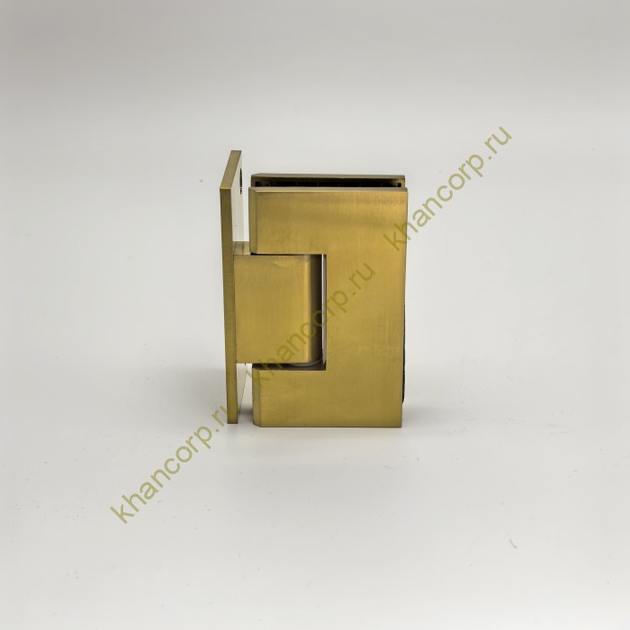 Петля Альфа α FDP-10 стена-стекло с боковым креплением, нержавейка/брашированное золото