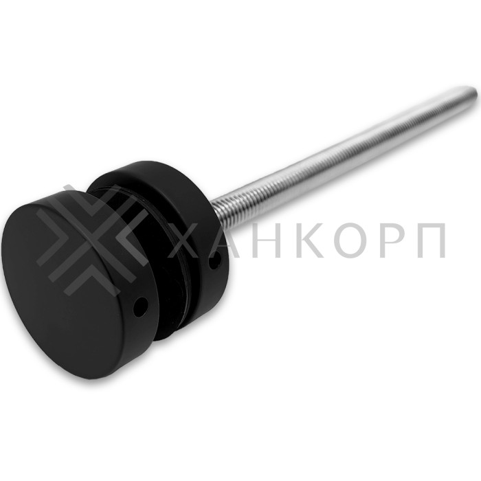 Стеклодержатель FKK-46, 10х10 мм Ø40 мм М10 для стекла, нержавейка/черный