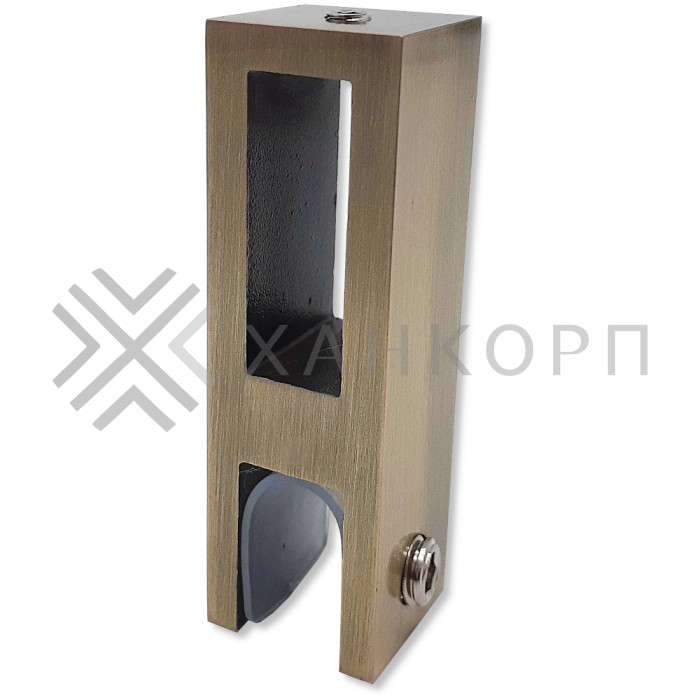 Держатель стекла FDC-31 сквозной 30х10 вертикальный, нержавейка/бронза