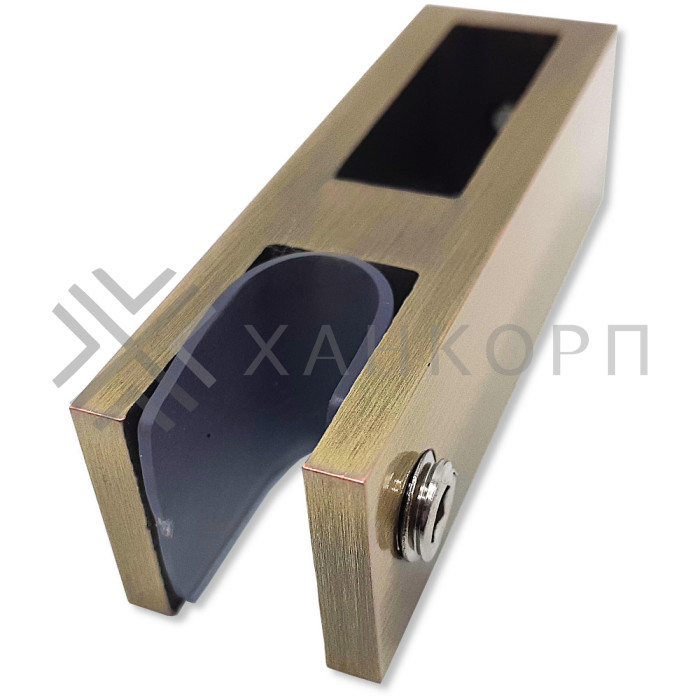 Держатель стекла FDC-31 сквозной 30х10 вертикальный, нержавейка/бронза