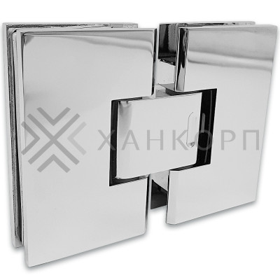 Петля Грация FDP-200 стекло-стекло с двумя осями 0˚-180˚, 0˚+180˚, латунь/хром