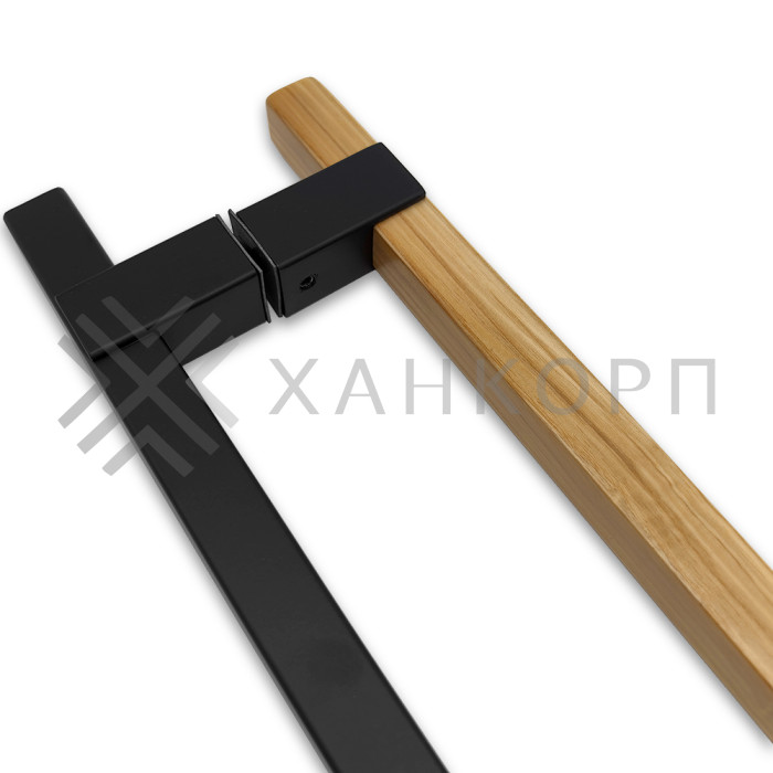 Ручка для сауны FDR-172, 20х450х550 мм, нержавейка/дерево/черный