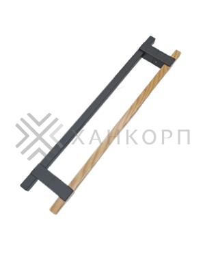 Ручка для сауны FDR-172, 20х450х550 мм, нержавейка/дерево/черный