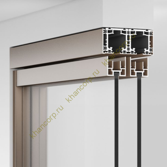 Трек FDS-191.4 для раздвижной системы FDS-19, длина 4 м, алюминий/черный