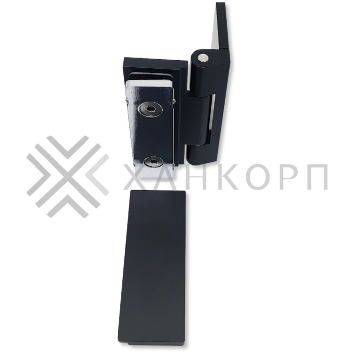 Петля Гера FDP-122 стена-стекло 90˚ открывание внутрь, латунь/черный