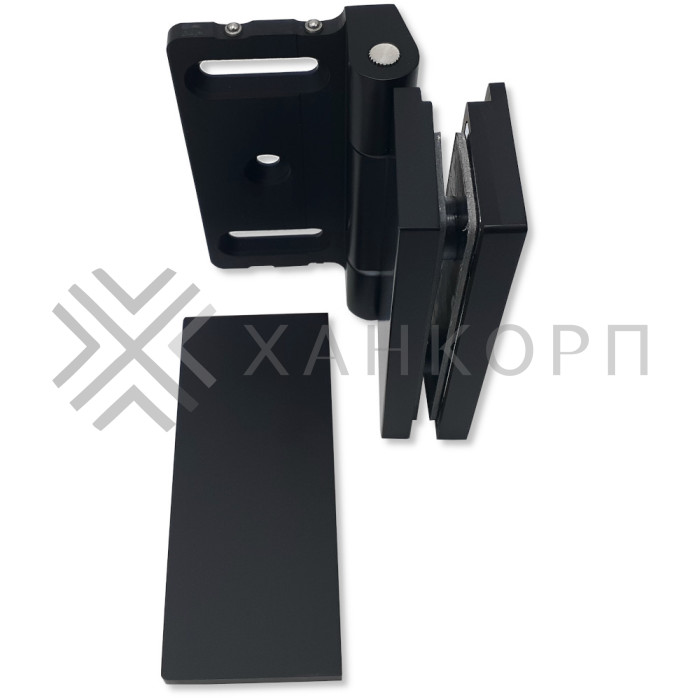 Петля Гера FDP-122 стена-стекло 90˚ открывание внутрь, латунь/черный