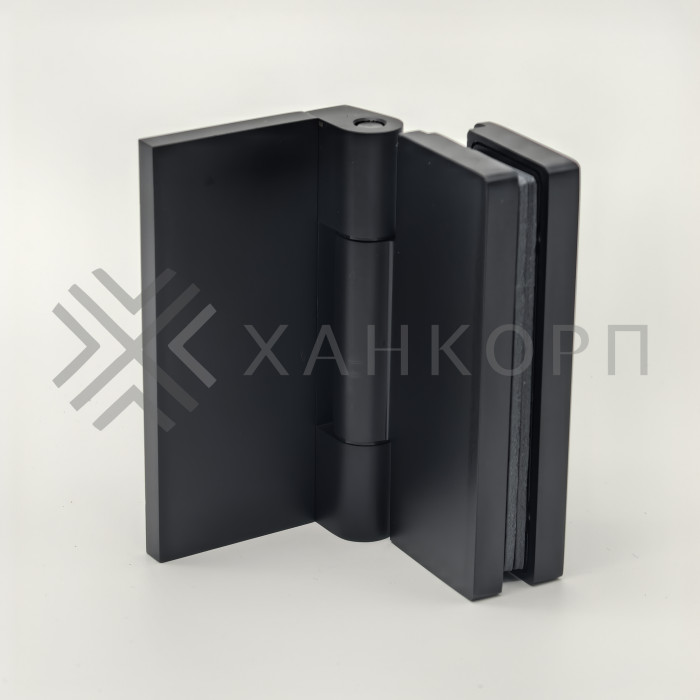 Петля Гера FDP-122 стена-стекло 90˚ открывание внутрь, латунь/черный