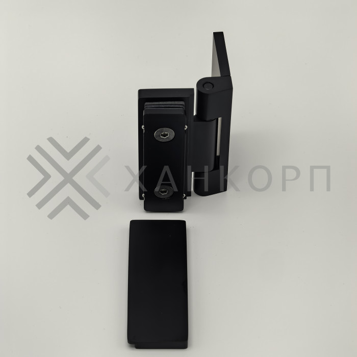 Петля Гера FDP-122 стена-стекло 90˚ открывание внутрь, латунь/черный