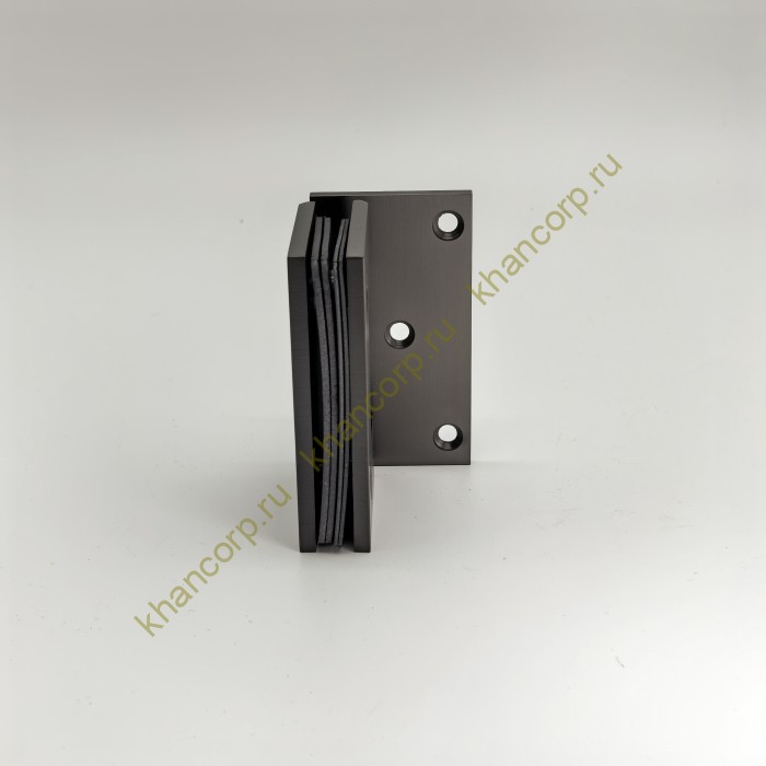 Петля Альфа α FDP-10 стена-стекло с боковым креплением, нержавейка/оружейная сталь