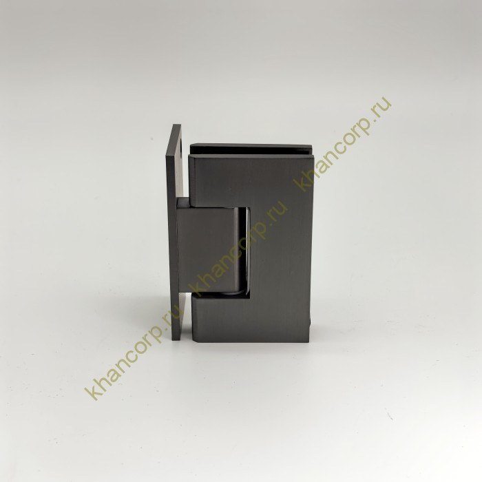 Петля Альфа α FDP-10 стена-стекло с боковым креплением, нержавейка/оружейная сталь