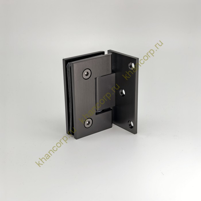 Петля Альфа α FDP-10 стена-стекло с боковым креплением, нержавейка/оружейная сталь