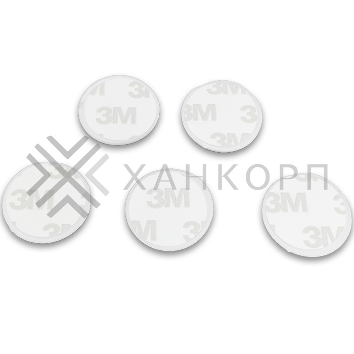 Демпфер резиновый FDA-93, самоклеящийся на 3М скотче, диаметр 27 мм, комплект 5 штук, белый