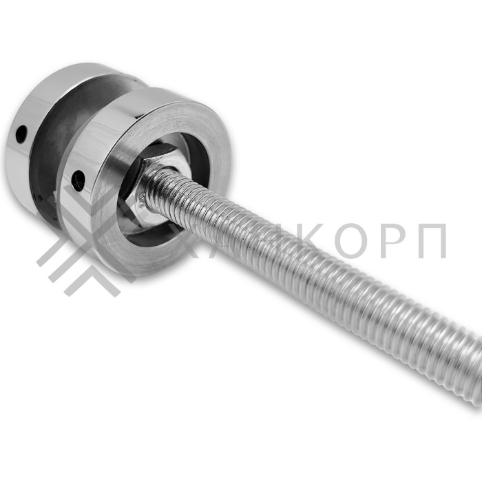 Стеклодержатель FKK-46, 10х10 мм Ø40 мм М10 для стекла, нержавейка/полированный