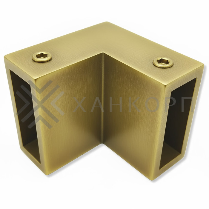 Соединитель FDC-32 трубы 30х10 угловой 90° вертикальный, нержавейка/бронза