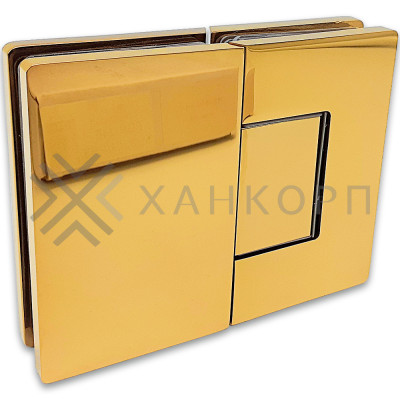 Петля Афина FDP-132 стекло-стекло 180˚, латунь/золото