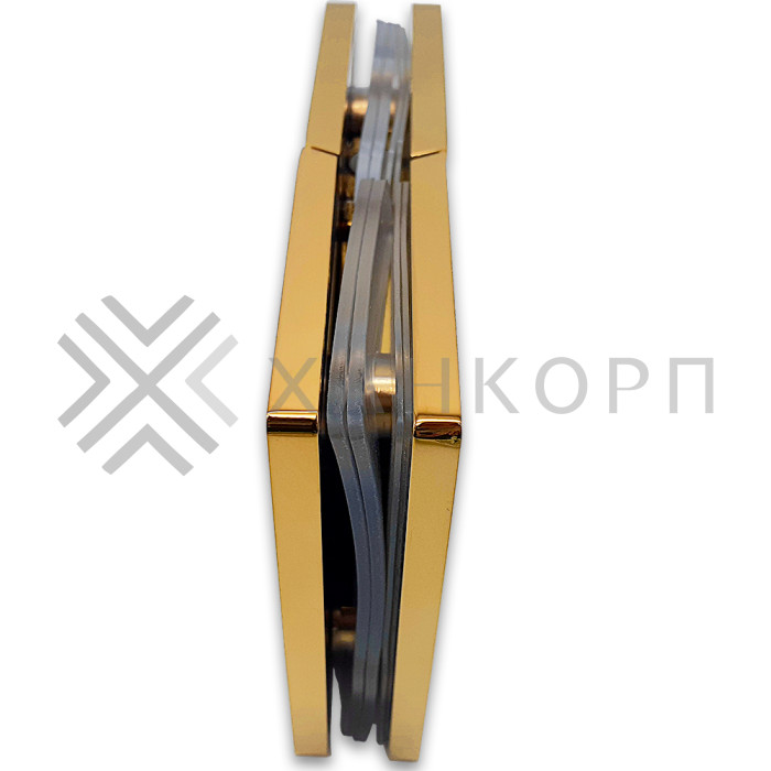 Петля Афина FDP-132 стекло-стекло 180˚, латунь/золото