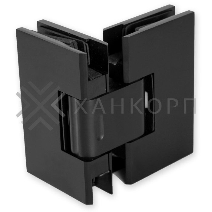 Петля Грация FDP-200 стекло-стекло с двумя осями 0˚-180˚, 0˚+180˚, латунь/черный