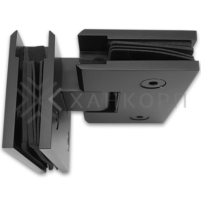 Петля Грация FDP-200 стекло-стекло с двумя осями 0˚-180˚, 0˚+180˚, латунь/черный