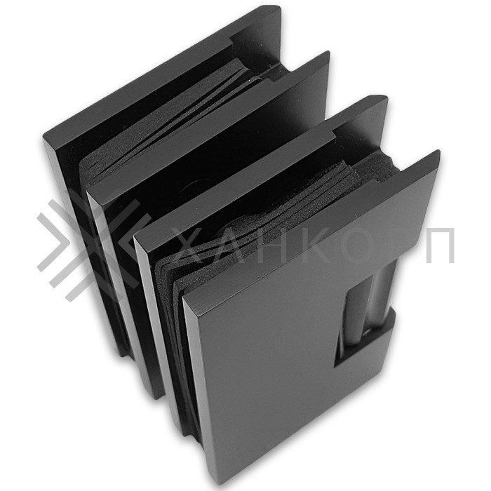 Петля Грация FDP-200 стекло-стекло с двумя осями 0˚-180˚, 0˚+180˚, латунь/черный