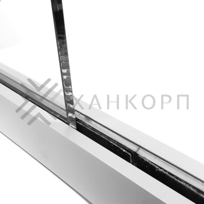 Профиль зажимной FKP-40 в сборе с крышкой, алюминий/матовый