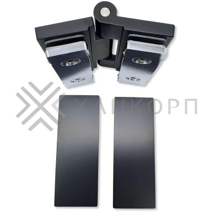 Петля Гера FDP-121 стекло-стекло 180˚, латунь/черный