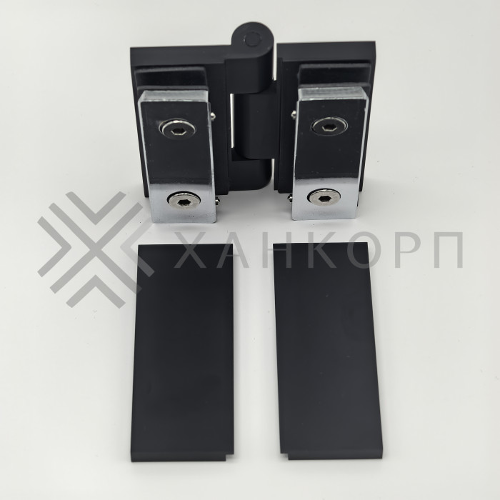 Петля Гера FDP-121 стекло-стекло 180˚, латунь/черный