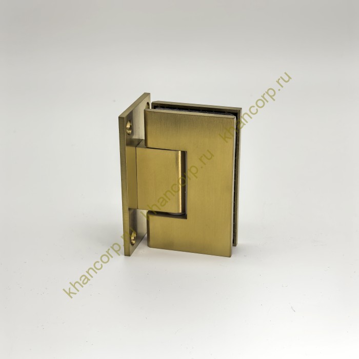 Петля Альфа α FDP-11 стена-стекло с центральным креплением, нержавейка/брашированное золото