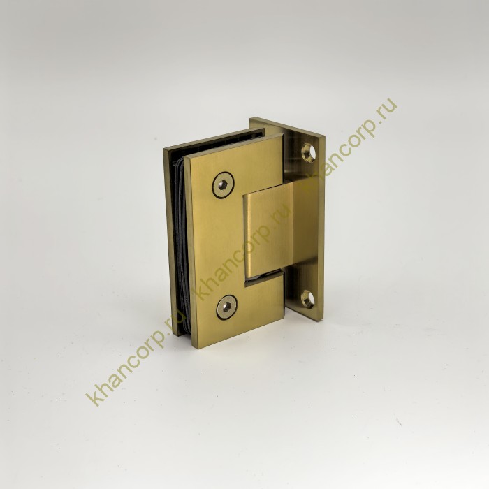 Петля Альфа α FDP-11 стена-стекло с центральным креплением, нержавейка/брашированное золото