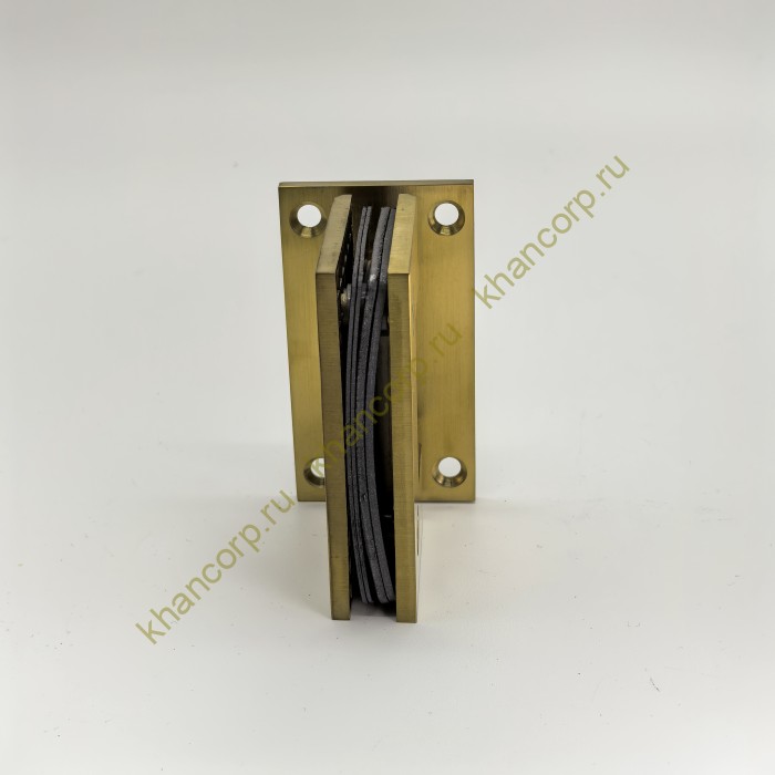 Петля Альфа α FDP-11 стена-стекло с центральным креплением, нержавейка/брашированное золото