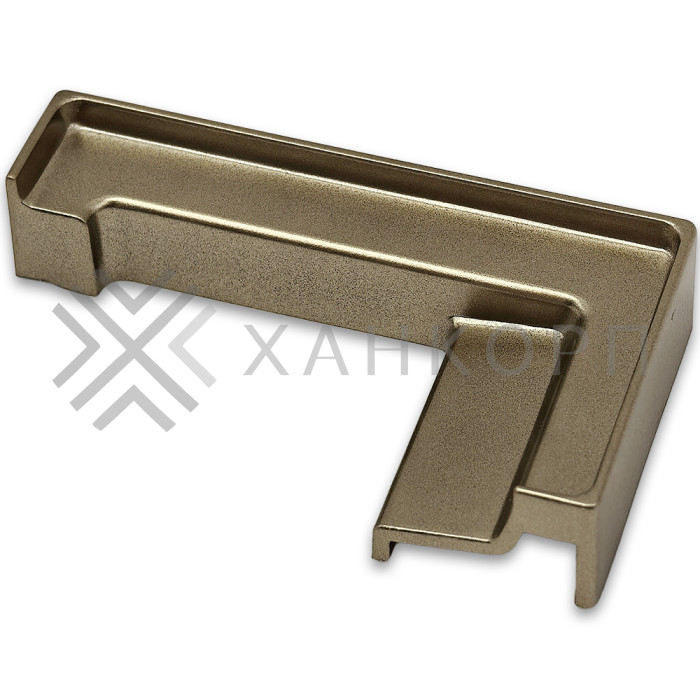 Заглушка FDPA-431R ПРАВАЯ угловая для порога FDPA-43.15, ПВХ/бронза